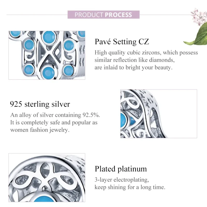 (slika za) Srebrni obesek za srečo v stilu Pandora - SCC1757 - Ogled 8