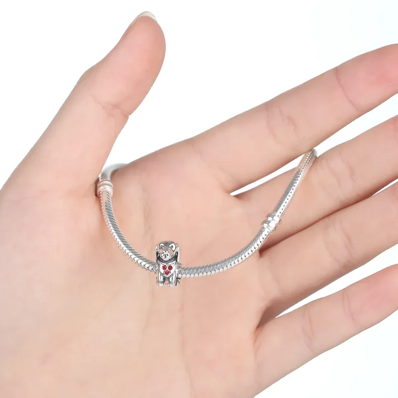 (slika za) Srebrni obesek za zlatega prinašalca v stilu Pandora - SCC016 - Ogled 2