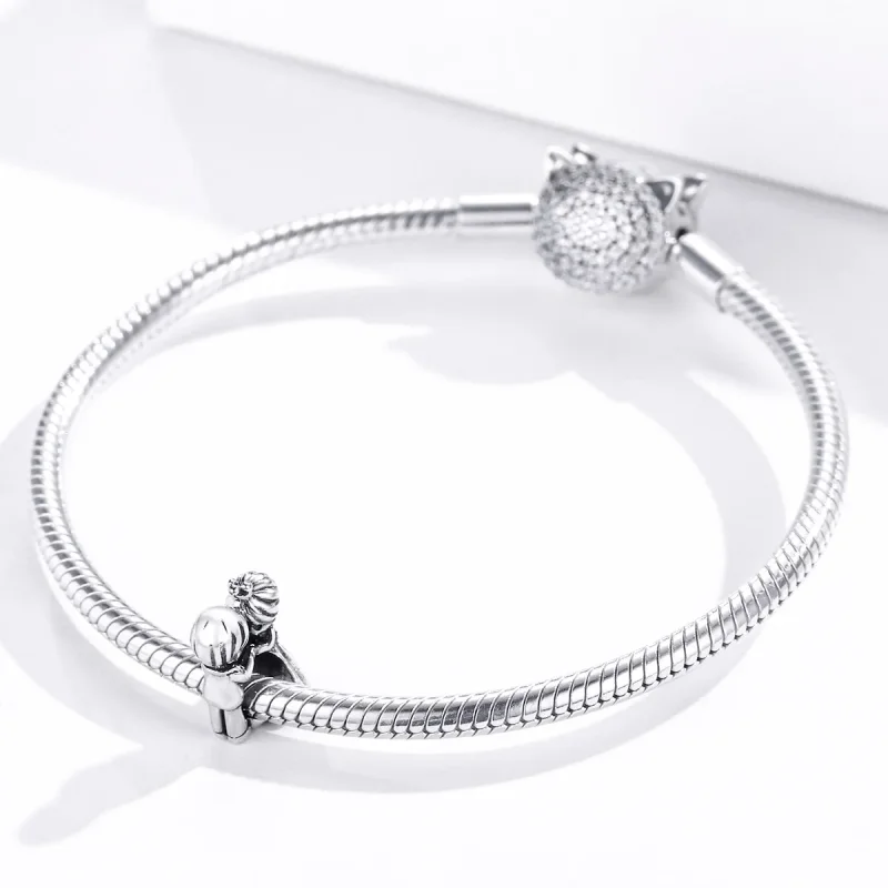 (slika za) Srebrni plesni obesek za fantka in dekleta v stilu Pandora - SCC1565 - Ogled 3