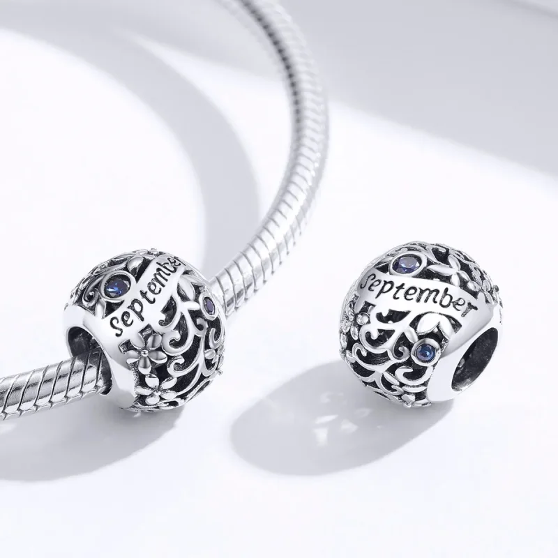 (slika za) Srebrni septembrski obesek za rojstni kamen Pandora Style - SCC1385-9 - Ogled 2