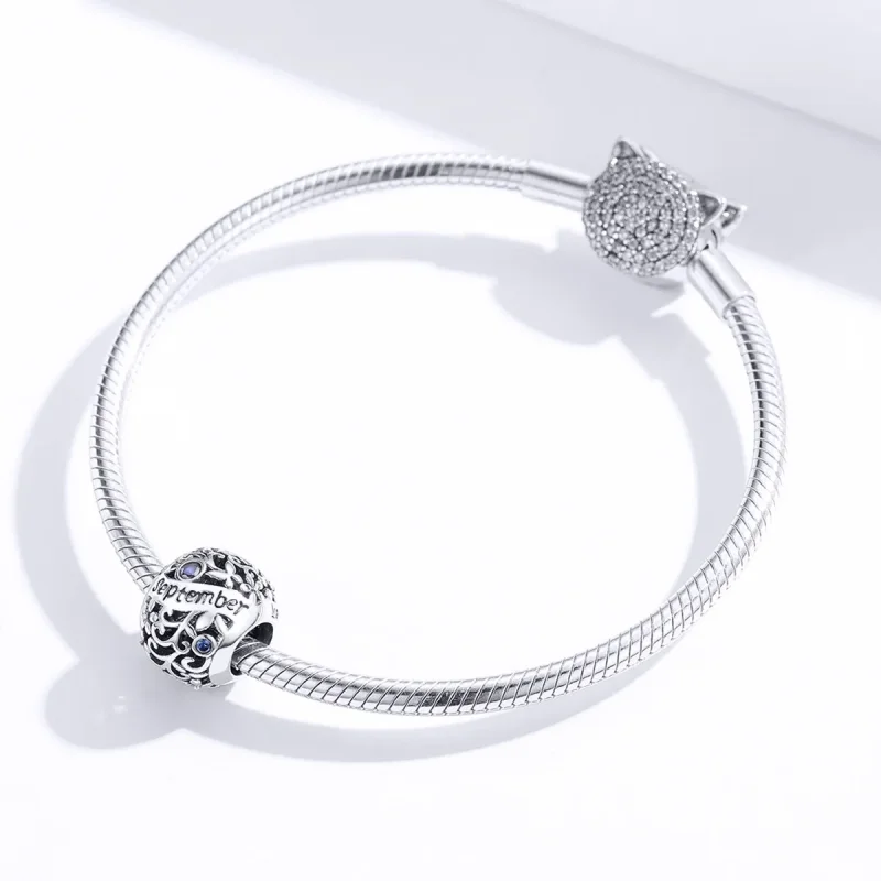 (slika za) Srebrni septembrski obesek za rojstni kamen Pandora Style - SCC1385-9 - Ogled 3