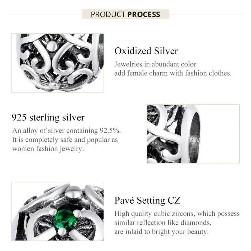 (slika za) Srebrni starinski obesek s križem v slogu Pandora - SCC1511 - Ogled 7