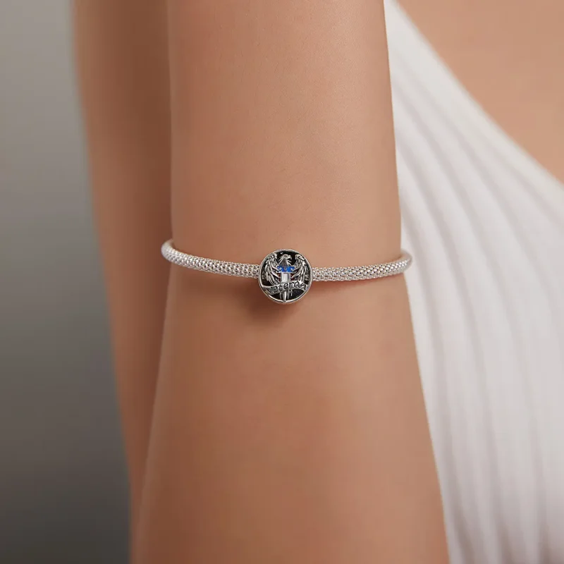 (slika za) Srebrni veteranski obesek v stilu Pandora - SCC1885 - Ogled 5