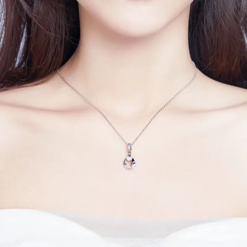 (slika za) Srebrni viseči obesek Happy Kitty v stilu Pandora - SCC1140 - Ogled 3