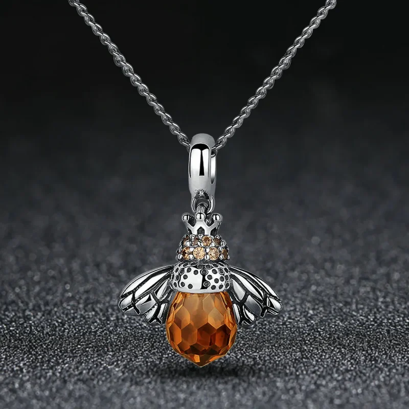 (slika za) Viseča srebrna čebela v stilu Pandora - SCC035 - Ogled 6