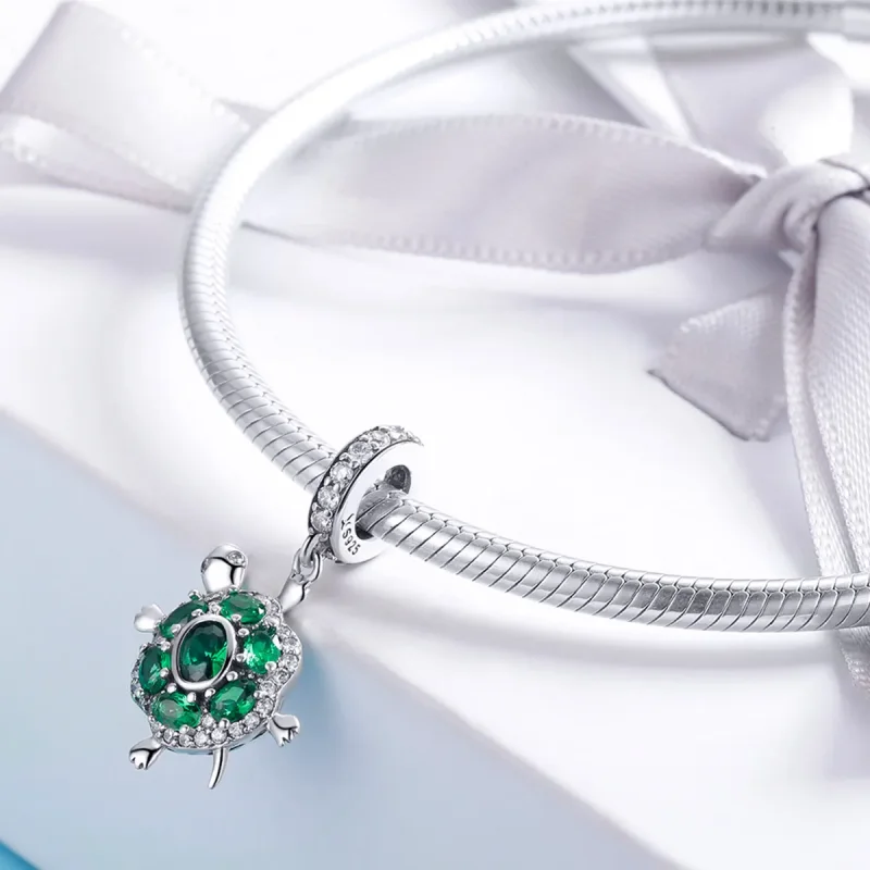 (slika za) Viseča srebrna želva v stilu Pandora - SCC1017 - Ogled 3