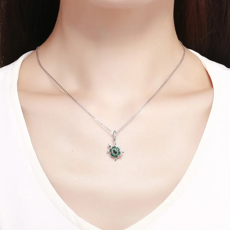 (slika za) Viseča srebrna želva v stilu Pandora - SCC1017 - Ogled 5