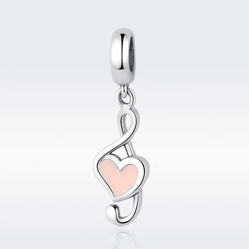 (slika za) Viseči glasbeni zapisi v stilu Pandora Silver - SCC110