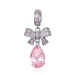 Viseči obesek s srebrno rožnato pentljo v stilu Pandora - SCC1074 Viseči obesek s srebrno rožnato pentljo v stilu Pandora - SCC1074