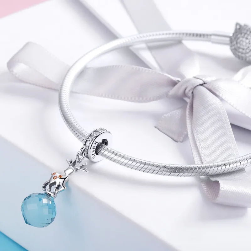 (slika za) Viseči srebrni jelen v stilu Pandora - SCC1010 - Ogled 3