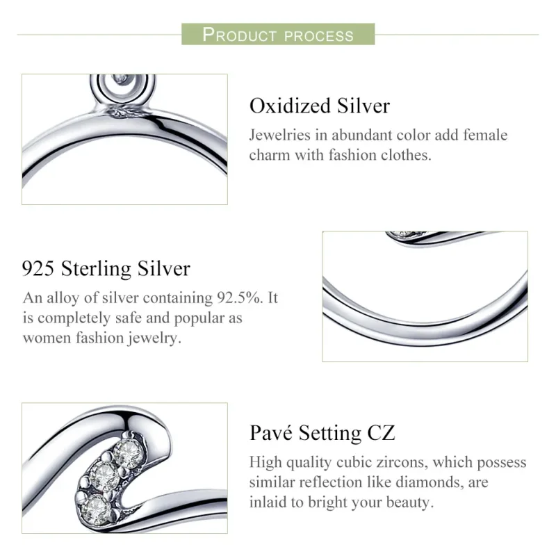 (slika za) Viseči viseči srebrni valovi v stilu Pandora - SCC1031 - Ogled 6