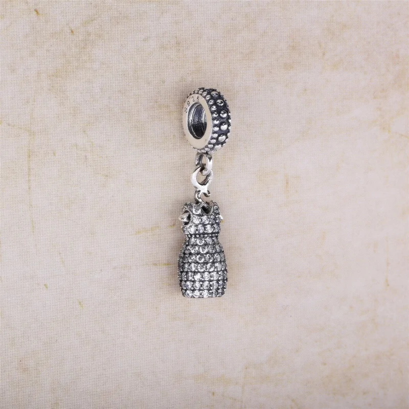 (slika za) Bleščeča obleka PANDORA s prozornimi visečimi CZ - 792062cz - Ogled 2