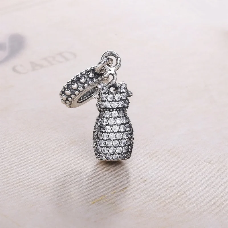 (slika za) Bleščeča obleka PANDORA s prozornimi visečimi CZ - 792062cz - Ogled 3