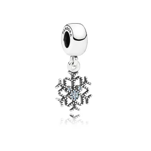 (slika za) Disney, Mickey's Sparkle Snowflake Charm - PANDORA Viseči