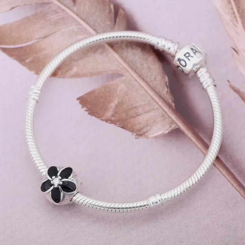 (slika za) Emajlirana sponka za rože PANDORA - 791408CZ - Ogled 2