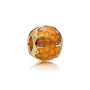 (slika za) Golden Honey Charm, PANDORA Shine™ toplo rumen emajl - 767120EN158