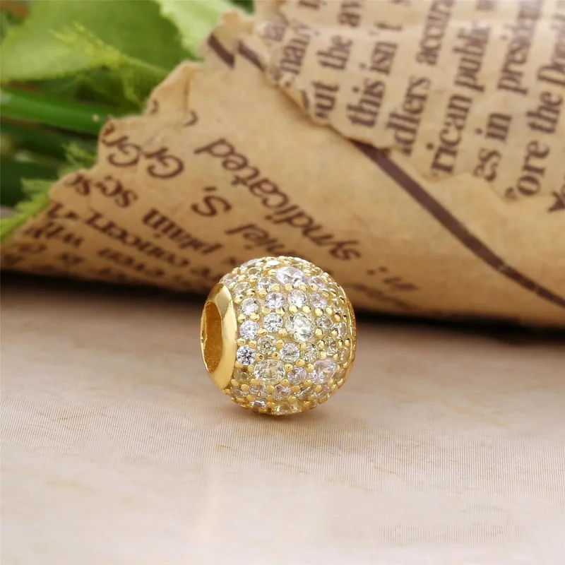 (slika za) Golden Mix Pavé Charm, PANDORA Shine™ Multi-Colored CZ - 767052CSY - Ogled 2