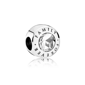 (slika za) Obesek PANDORA Family Forever Clear CZ - 791884CZ