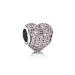 Obesek PANDORA Pink Pavé Heart Charm - 791052PCZ Obesek PANDORA Pink Pavé Heart Charm - 791052PCZ
