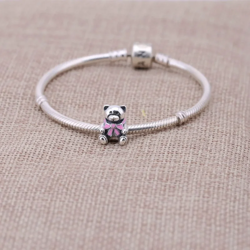 (slika za) Obesek Plišasti medvedek PANDORA - 791124EN24 - Ogled 2