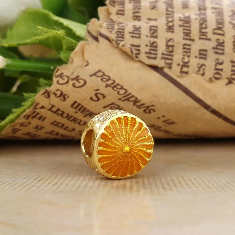 (slika za) Obesek Rays of Sunshine, PANDORA Shine™, prozoren rumeni emajl CZ - 767128EN158 - Ogled 2