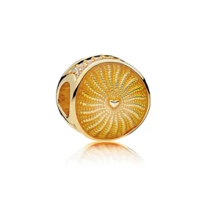 (slika za) Obesek Rays of Sunshine, PANDORA Shine™, prozoren rumeni emajl CZ - 767128EN158
