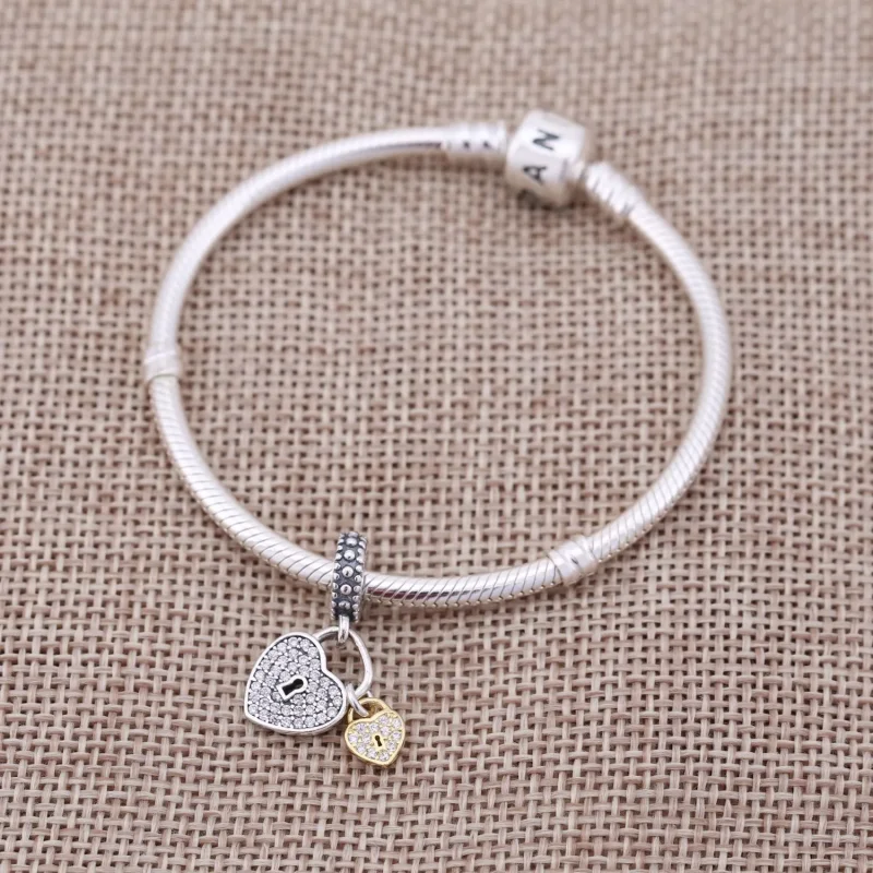 (slika za) Obesek z obeskom PANDORA Love Locks - 791807CZ - Ogled 2