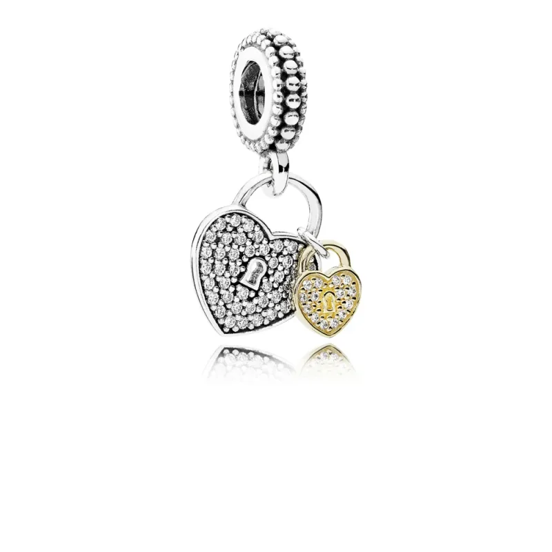 (slika za) Obesek z obeskom PANDORA Love Locks - 791807CZ - Slika izdelka