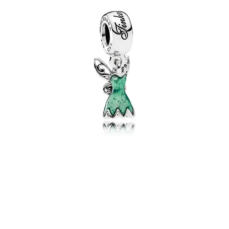 (slika za) Obleka PANDORA Disney Tinker Bell's Glittering Green Emajl C Viseča - 792138en93 - Slika izdelka