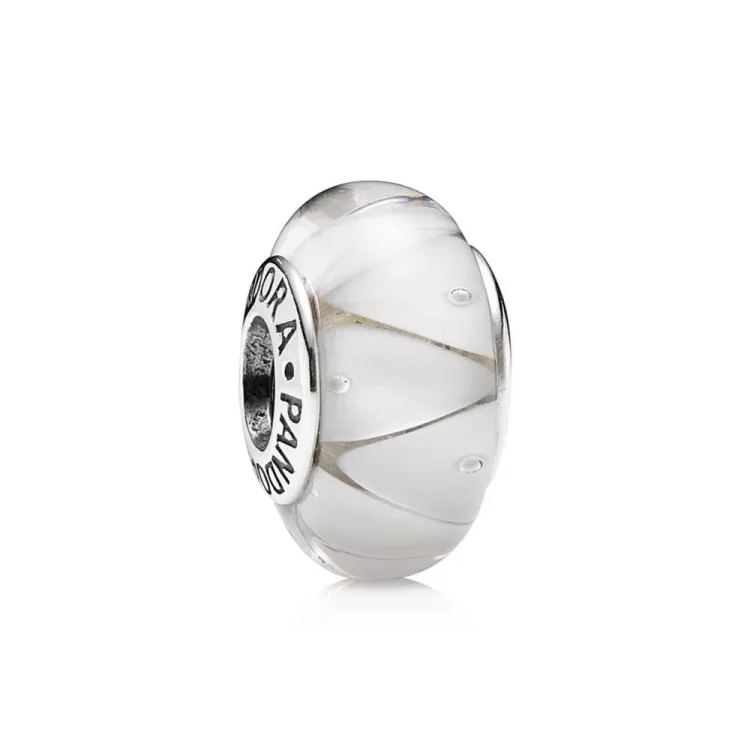 PANDORA bela steklena perla - 790921