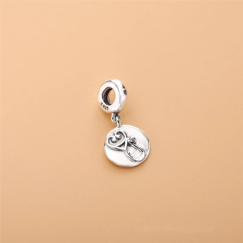 (slika za) PANDORA bleščeč viseči obesek za stetoskop, prozoren CZ - 797587CZ - Ogled 2