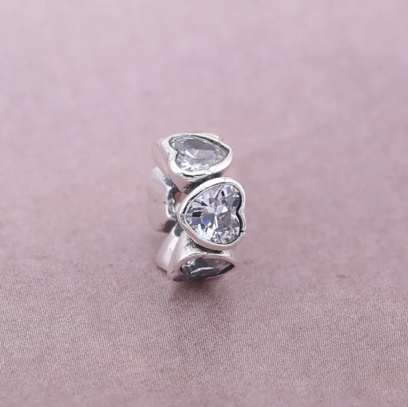 (slika za) PANDORA Bleščeči distančnik v obliki srca - 791252CZ - Ogled 2