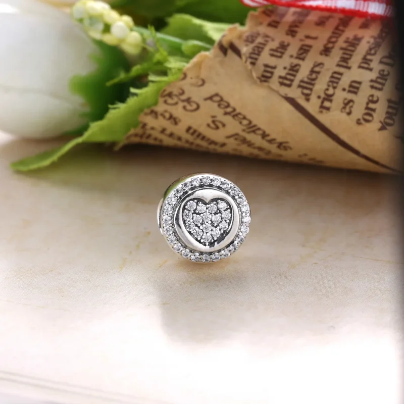 (slika za) PANDORA bleščeči obesek v obliki srca - PX00242-1B - Ogled 3