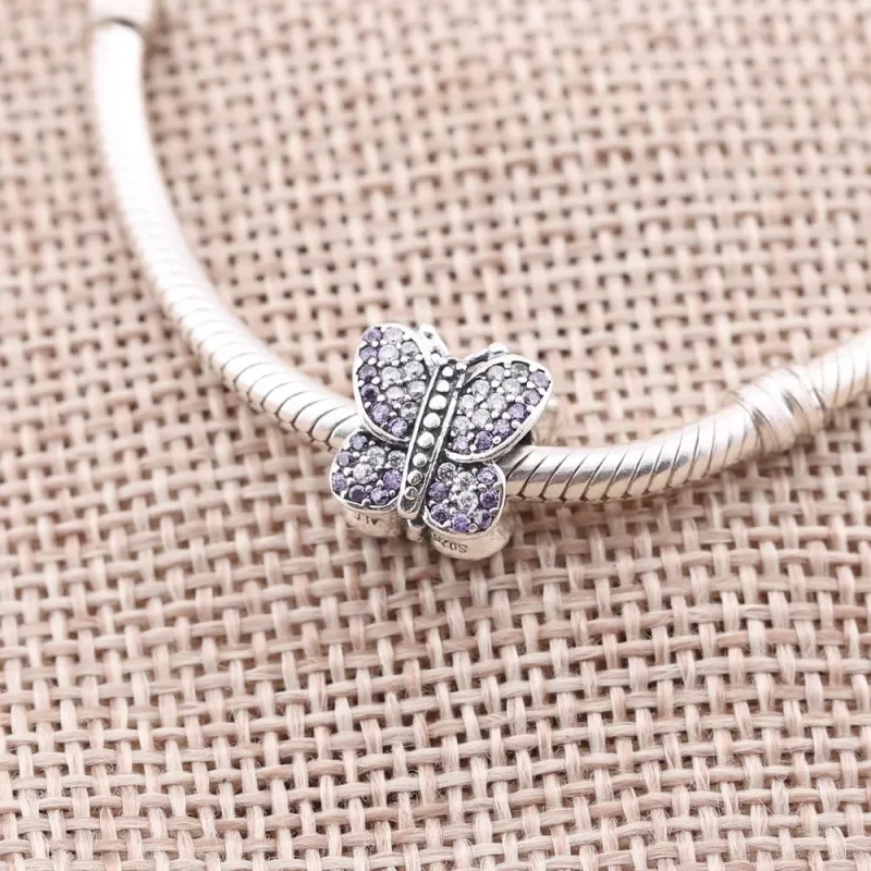 (slika za) PANDORA Bleščeči obesek z metulji - 791257ACZ - Ogled 3