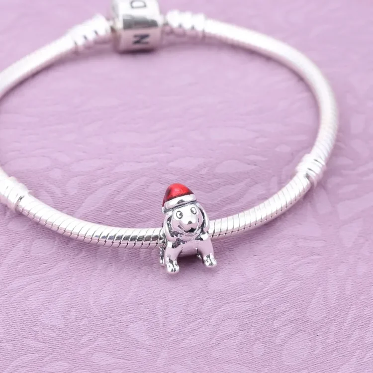 PANDORA božični obesek za kužka - 791769EN39