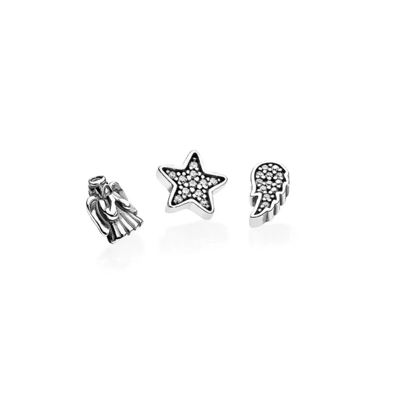 (slika za) PANDORA Celestial Petites Locket Charm Sets - 792020CZ - Slika izdelka