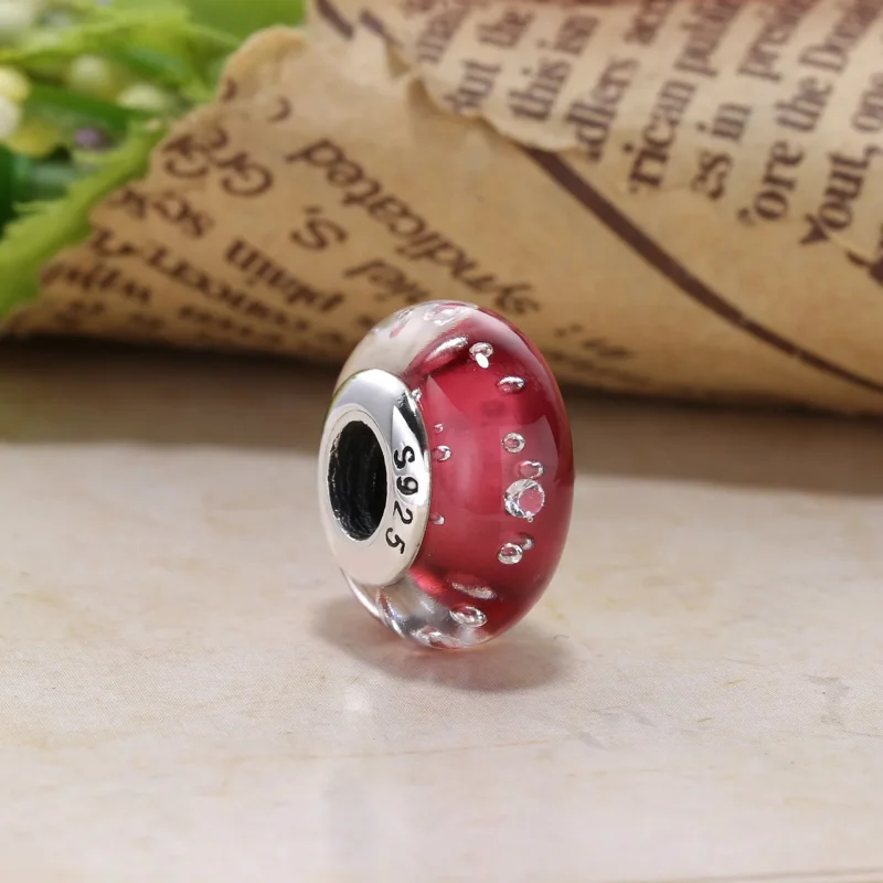 (slika za) PANDORA Clear Effervescence Charm, Murano Glass Clear CZ - 791617CZ - Ogled 3