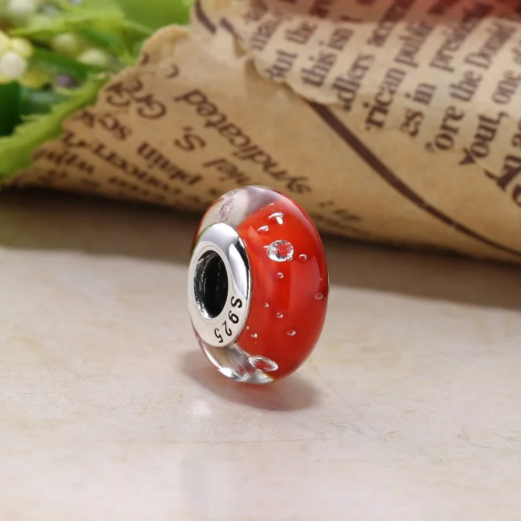 PANDORA Clear Effervescence Charm, Murano Glass Clear CZ - 791617CZ