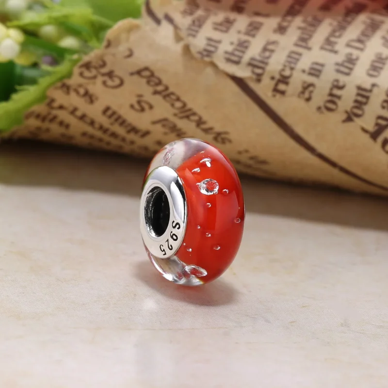 (slika za) PANDORA Clear Effervescence Charm, Murano Glass Clear CZ - 791617CZ - Ogled 4