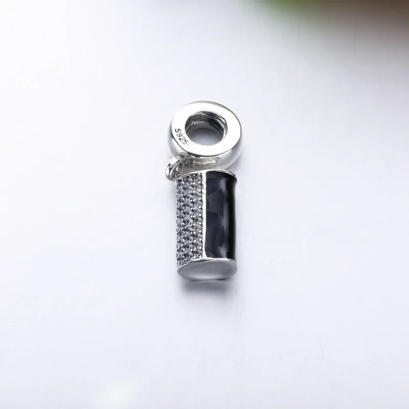 (slika za) PANDORA Clutch torbica, črn emajl prozoren CZ viseči obesek - 792155CZ - Ogled 2