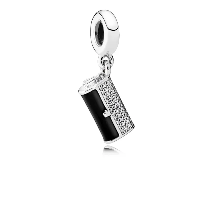 PANDORA Clutch torbica, črn emajl prozoren CZ viseči obesek - 792155CZ