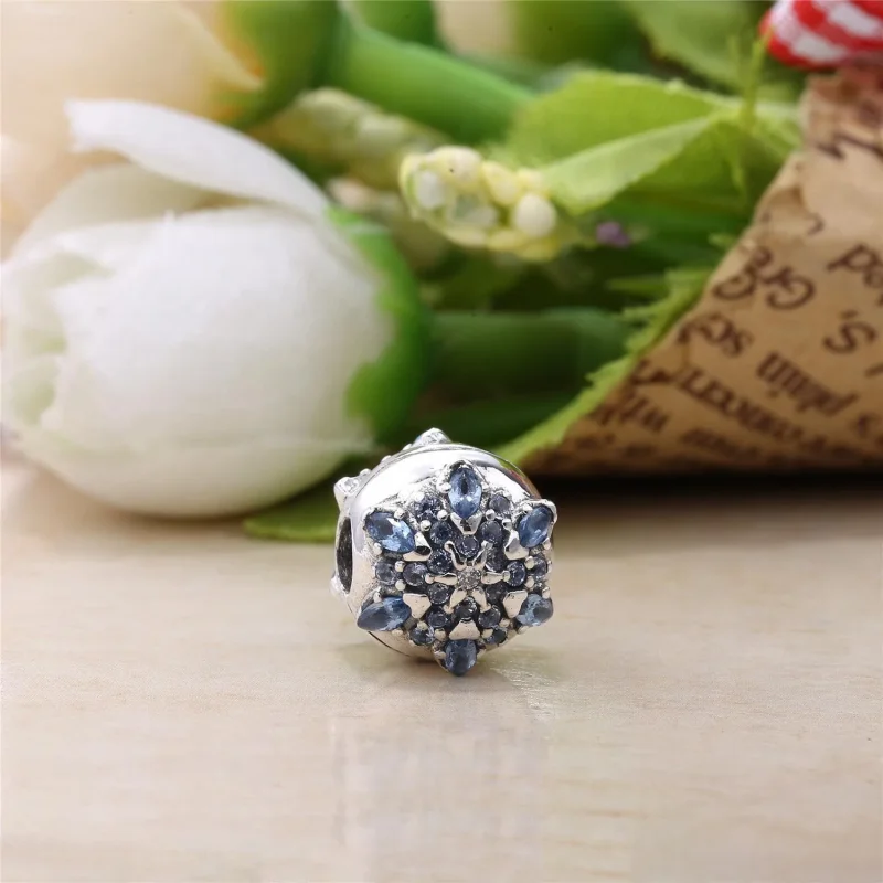 (slika za) PANDORA Crystalized Snowflake Sponka, Večbarvna Crystal Clear CZ - 791997NMB - Ogled 2