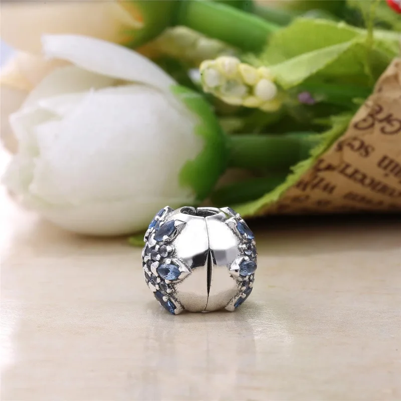 (slika za) PANDORA Crystalized Snowflake Sponka, Večbarvna Crystal Clear CZ - 791997NMB - Ogled 4