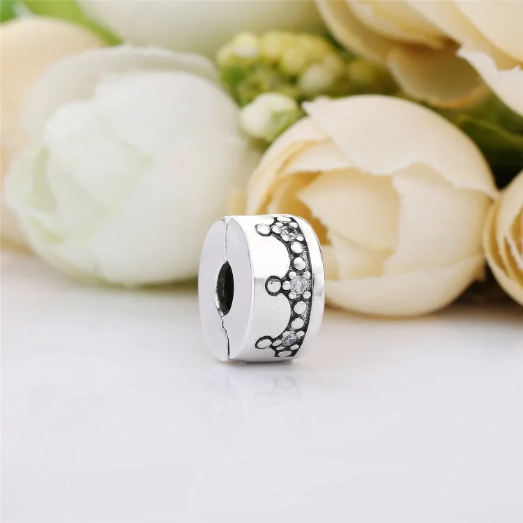 PANDORA Dazzling Crown Clip, prozorna CZ - 797634CZ