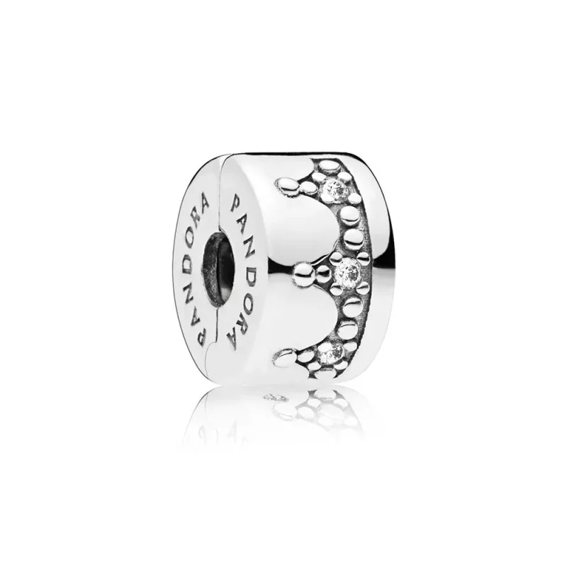 (slika za) PANDORA Dazzling Crown Clip, prozorna CZ - 797634CZ - Slika izdelka