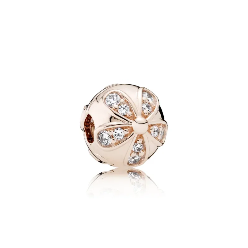 (slika za) PANDORA Dazzling Daisies Rose Gold Clip - 781493CZ - Slika izdelka