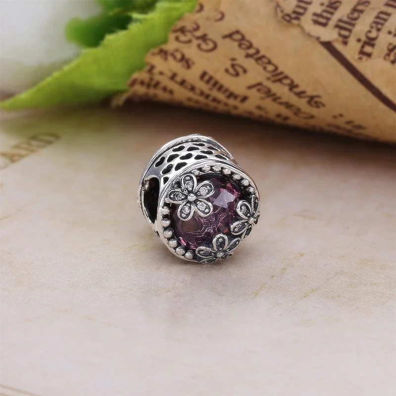 (slika za) PANDORA Dazzling Daisy Meadow Pink Clear CZ Charm - 792055PCZ - Ogled 5