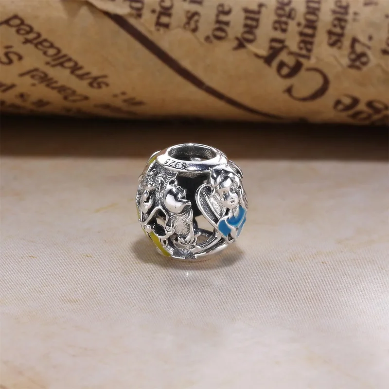 (slika za) PANDORA Disney, Alice's Tea Party Charm, mešani emajl - 791896ENMX - Ogled 3