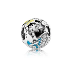 PANDORA Disney, Alice's Tea Party Charm, mešani emajl - 791896ENMX