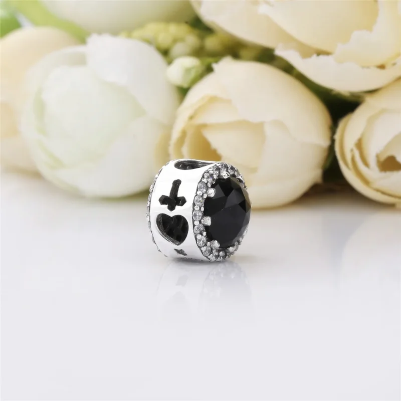 (slika za) PANDORA Disney, Evil Queen's Black Magic Charm, Black Crystals & Clear CZ - 7974 - Ogled 4